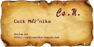 Csik Mónika névjegykártya