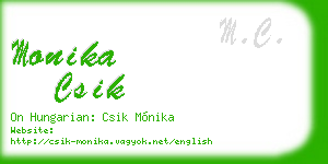 monika csik business card